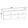 Meuble de rangement contemporain 120 cm Karen