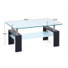 Table basse moderne bois & verre chêne sonoma Alona