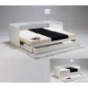 Lit banquette contemporain extensible blanc Lana