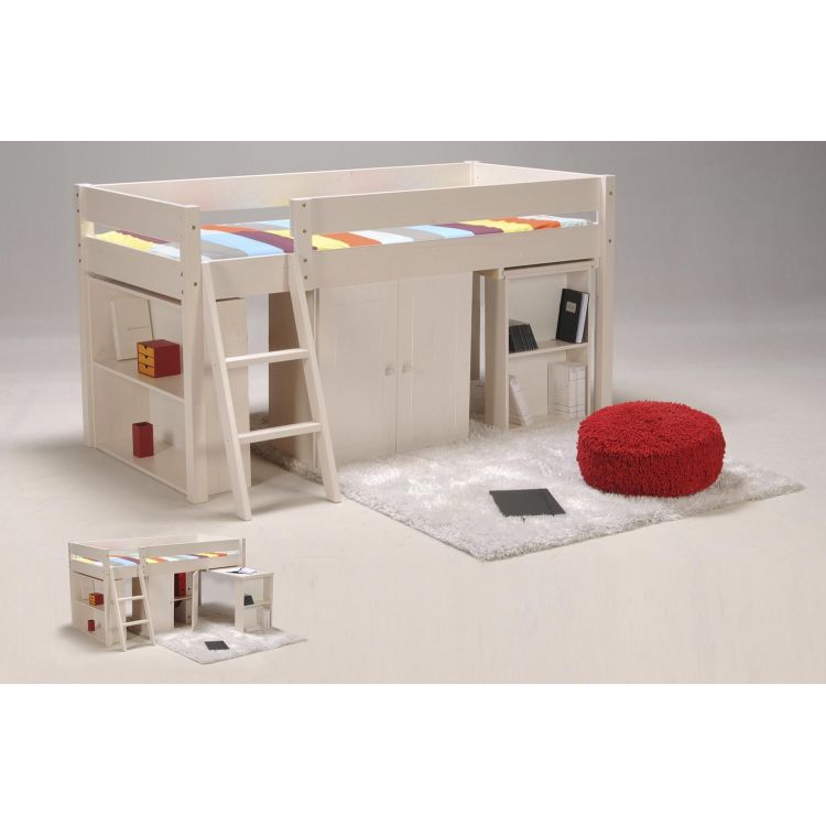Lit combiné enfant contemporain épicéa massif Many