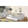 Lit banquette contemporain blanc Harley