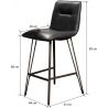 Ensemble vintage de 4 tabourets de bar Justine