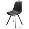 Chaise vintage en PU (lot de 4) Daryl