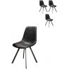 Chaise vintage en PU (lot de 4) Daryl