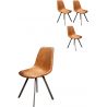Chaise vintage en PU (lot de 4) Daryl
