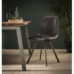 Chaise vintage en PU (lot de 4) Daryl