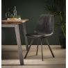 Chaise vintage en PU (lot de 4) Daryl