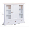 Meuble de rangement style campagne 131 cm en pin massif blanc Radja