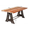 Table vintage en bois massif multicolore Rosana