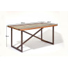 Table vintage en bois massif multicolore Rosana II