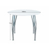 Table de cuisine moderne ronde blanche Fellini