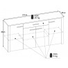 Buffet/bahut contemporain 176 cm Sylvano