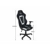 Fauteuil de bureau moderne en PU noir/blanc Sophia