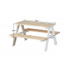 Ensemble table et banc enfant contemporain en pin massif Romuald