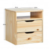 Chevet style nature en pin massif naturel Lauriane