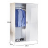 Armoire contemporaine en pin massif blanc Marianne