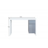 Bureau design en bois blanc brillant/PVC gris Niagara