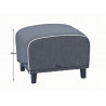 Pouf contemporain en tissu gris Sunset