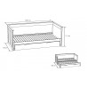 Lit banquette contemporain extensible blanc Lana