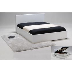 Lit coffre adulte contemporain Simili Oxford