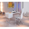 Bureau droit moderne blanc Calie