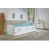 Lit banquette contemporain en pin massif Anais