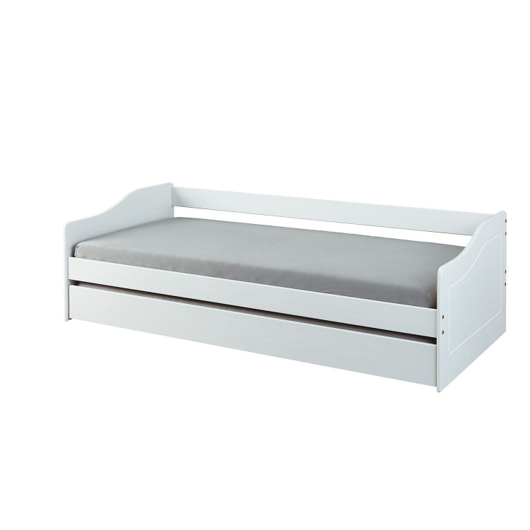 Lit banquette contemporain en pin massif Alesia