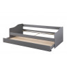 Lit banquette contemporain en pin massif Alesia