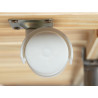 Lit gigogne contemporain en pin massif blanc Shella
