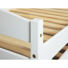 Lit gigogne contemporain en pin massif blanc Shella