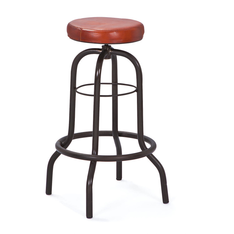 Tabouret de bar industrielle noir/marron Carla I