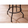 Tabouret de bar industrielle noir/marron Carla I