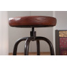 Tabouret de bar industrielle noir/marron Carla I