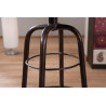 Tabouret de bar industrielle noir/marron Carla I