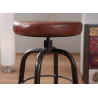 Tabouret de bar industrielle noir/marron Carla I