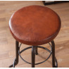 Tabouret de bar industrielle noir/marron Carla I