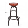 Tabouret de bar industrielle noir/marron Carla I