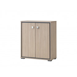 Armoire de bureau contemporaine H 112 cm chêne clair Margaux