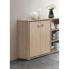 Armoire de bureau contemporaine H 112 cm chêne clair Margaux