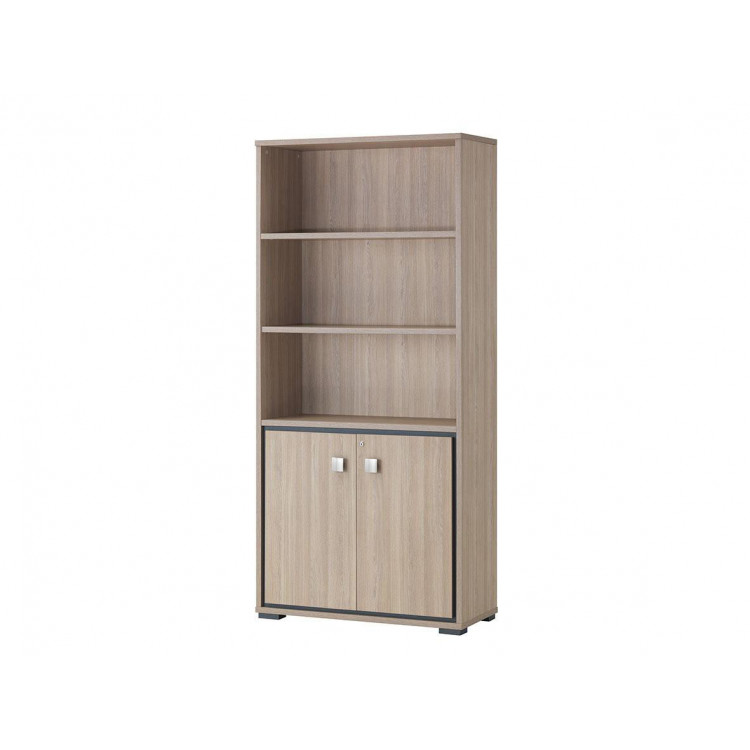 Armoire de bureau combinée contemporaine chêne clair Margaux