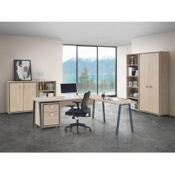 Ensemble de bureau contemporain chêne clair Margaux