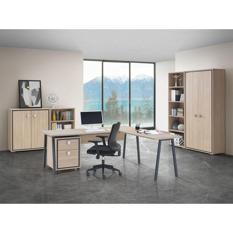 Ensemble de bureau contemporain chêne clair Margaux