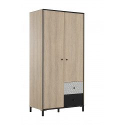 Armoire contemporaine chêne clair Manureva