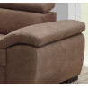 Canapé d'angle moderne en tissu coloris camel Orlane