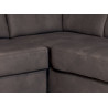 Canapé d'angle moderne en tissu marron foncé Orlane