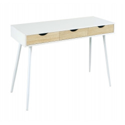 Bureau droit scandinave blanc/chêne Axelle