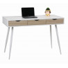 Bureau droit scandinave blanc/chêne Axelle