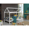 Lit cabane enfant style nature en pin massif Amanda