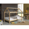 Lit cabane enfant style nature en pin massif Amanda