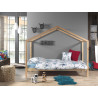 Lit cabane enfant style nature en pin massif Amanda II